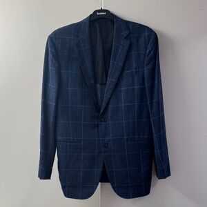 Ermenegildo Zegna Dark Blue Plaid Blazer